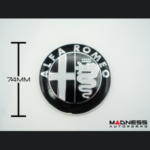 Alfa Romeo Emblem Covers - Front + Back Set - V1 - 74mm